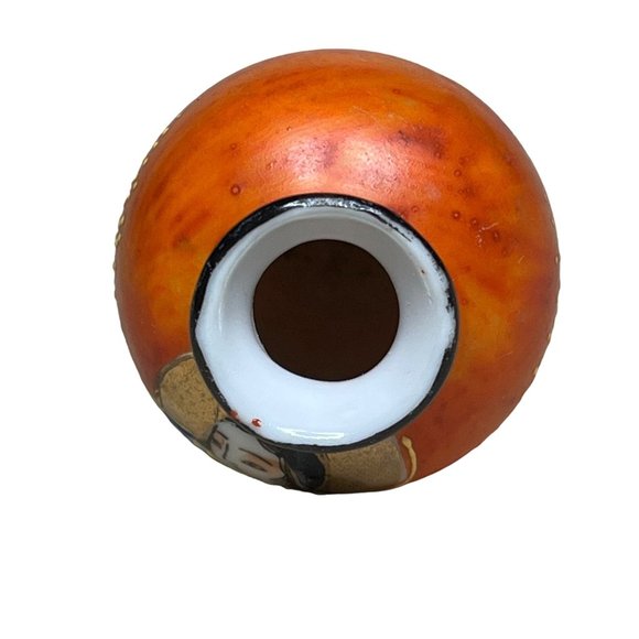 Vintage Porcelain Miniature Vase Orange Made in Japan - Picture 6 of 7